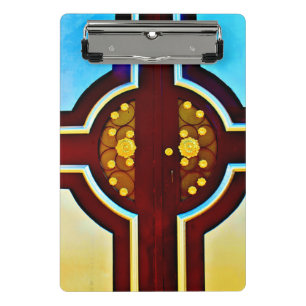 Gold Flowers Mini Clipboard