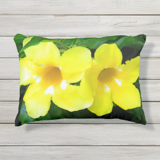 Gold flowers outdoor cushion