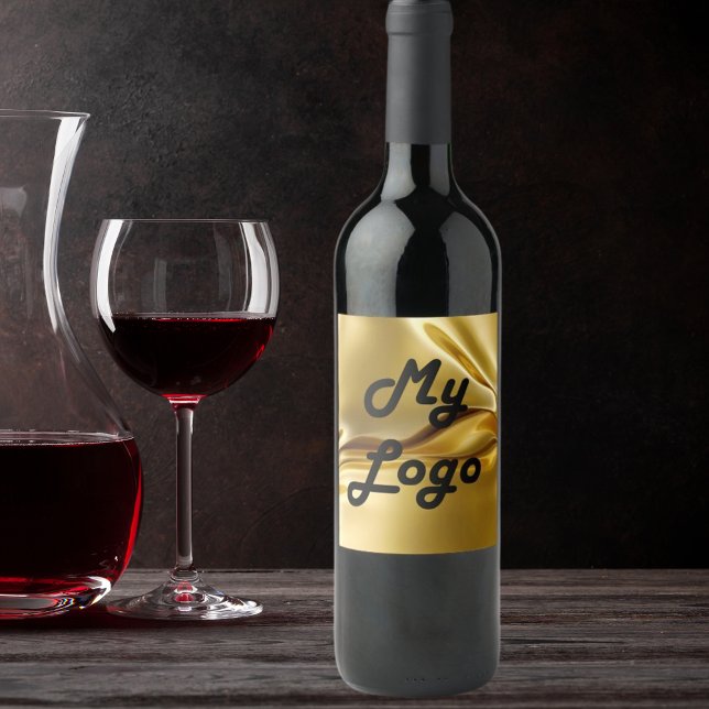 Gold fluid logo image business wine label (Creator Uploaded)