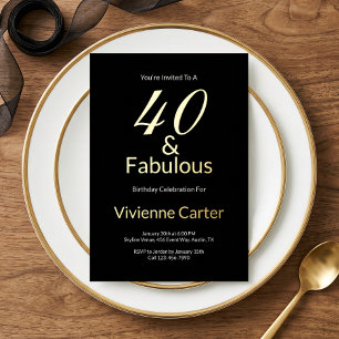 Gold Foil 40 and Fabulous 40th Birthday Party