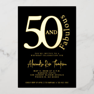 Gold Foil 50 and Fabulous 50th Birthday Party I