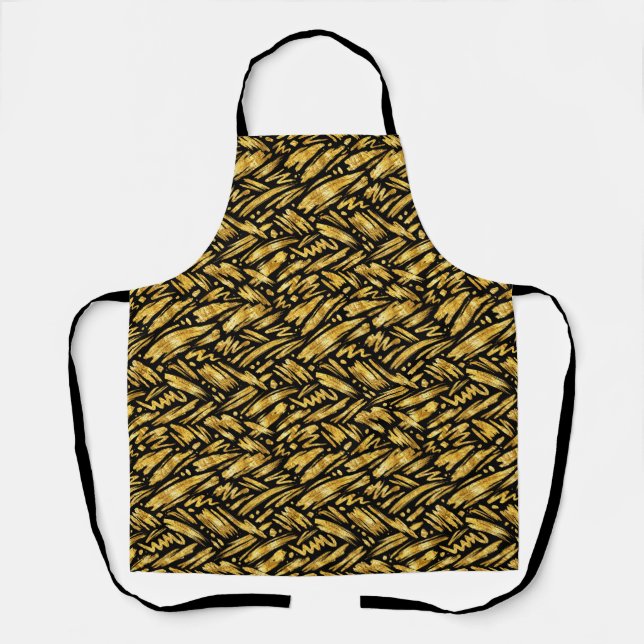 Gold Foil Abstract Pattern Apron (Front)