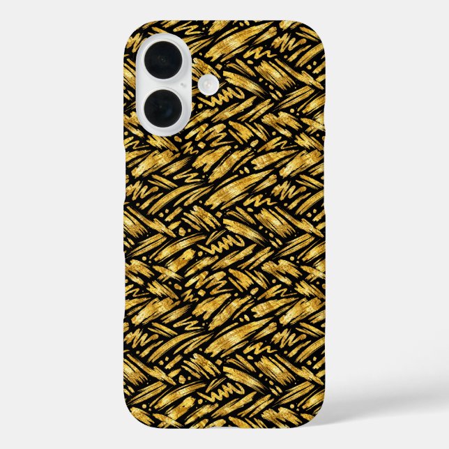 Gold Foil Abstract Pattern Case-Mate iPhone Case (Back)