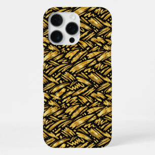 Gold Foil Abstract Pattern iPhone 16 Pro Max Case
