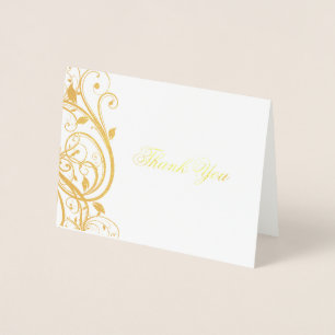 Gold Foil Anniversary Thank You Note Card