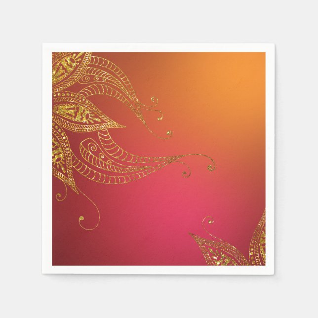 Gold Foil Arabian Napkin (Front)