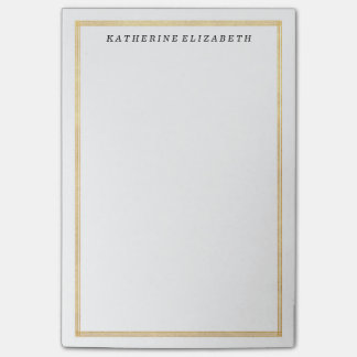 Gold Foil Art Deco Border Personalised Note Pad