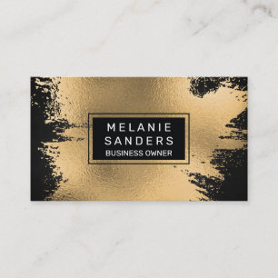 Gold Foil Artistic Background Business Card