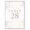 Gold Foil Baby's Breath Wedding Table Numbers