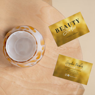 Gold Foil Background Business Card