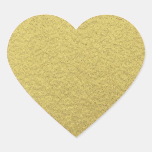 Gold Foil Background Texture Heart Sticker (Front)