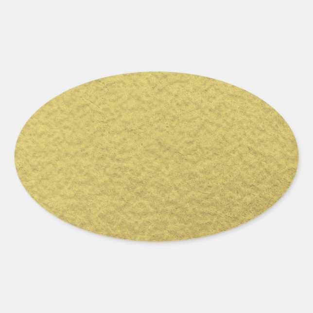 Gold Foil Background Texture Oval Sticker (Front)