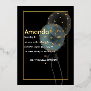 Gold Foil Balloon Birthday