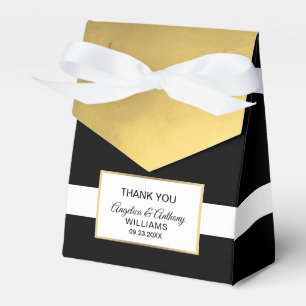 Gold Foil Black Party Favour Shower Wedding Box