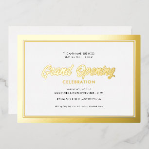 Gold Foil Calligraphy Grand Opening