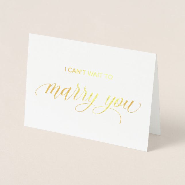 Gold Foil Card | I can't wait to merry you (Front)