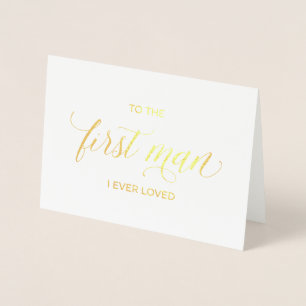 Gold Foil Card   to my father on my wedding day
