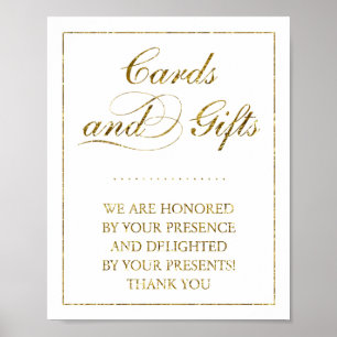 Gold Foil Cards & Gifts Wedding Sign