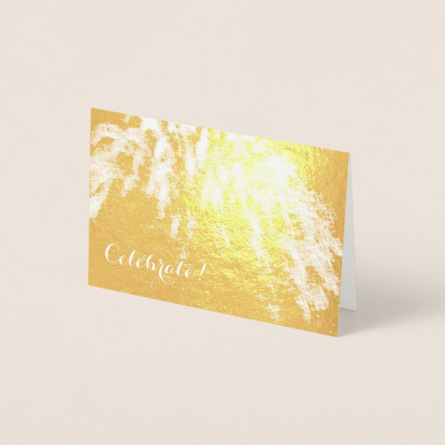 Gold Foil Celebrate Mini Card (Front)