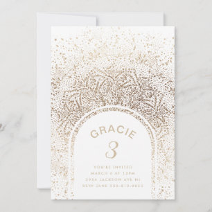 Gold Foil Celebration Arch   Birthday Party Invitation