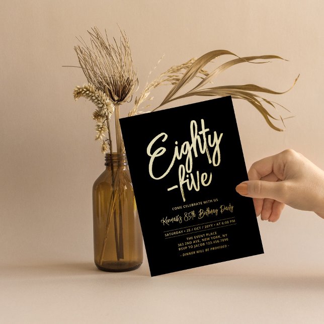 Gold Foil | Chic Eighty - five 85th Birthday Party (Creator Uploaded)