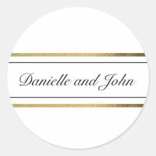 Gold Foil Classic Round Sticker