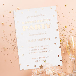 Gold Foil Confetti Bachelorette Party