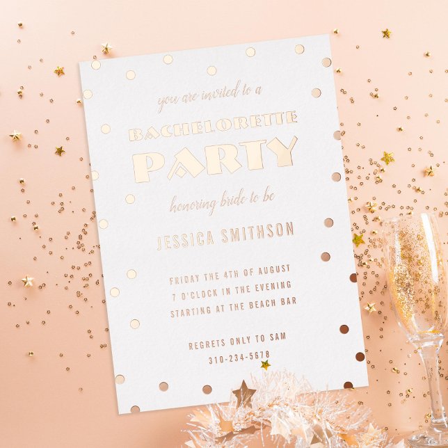 Gold Foil Confetti Bachelorette Party (Creator Uploaded)