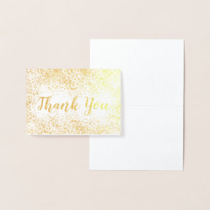 Gold Foil Confetti Thank You Card