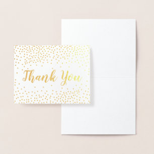Gold Foil Confetti Thank You Card