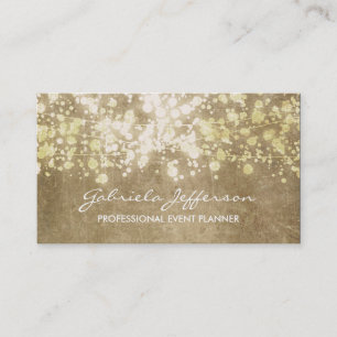 Gold Foil Confetti Vintage Elegant Business Card