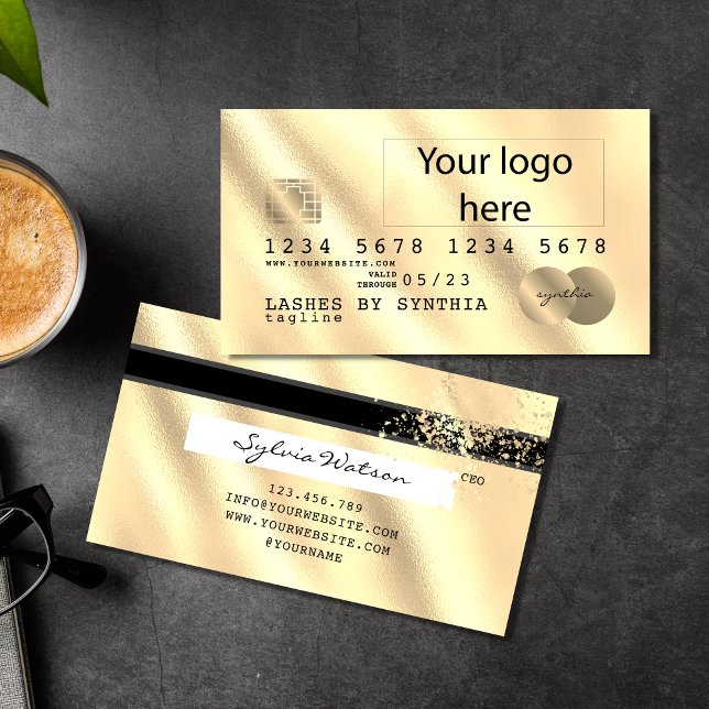 Gold foil Credit Card add your logo (Creator Uploaded)