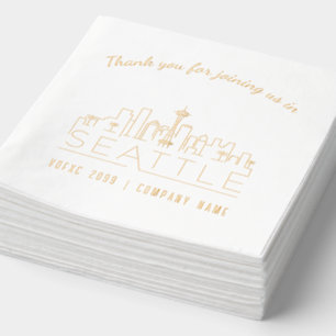 Gold Foil Custom Seattle Corporate Event Napkins
