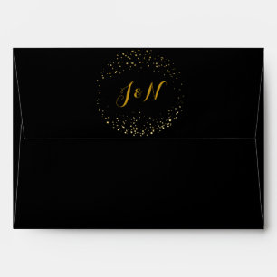 Gold Foil Dot Abstract Modern Circle Chic Envelope