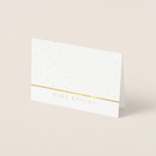 Gold Foil Dots and Name Card