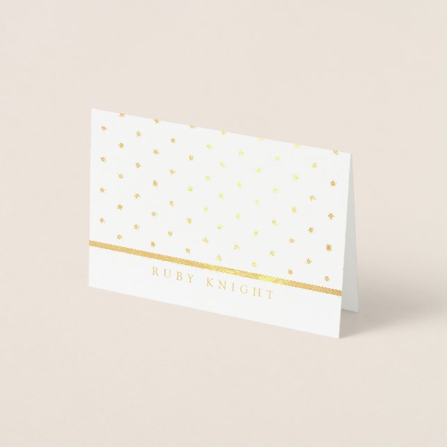 Gold Foil Dots and Name Foil Card (Front)