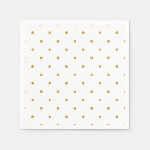 Gold Foil Dots Metallic Hostess Entertaining Party Napkin
