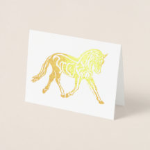 Gold Foil Dressage Horse