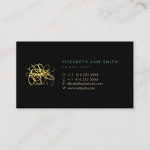 Gold Foil Effect Chic Business Card