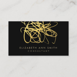 Gold Foil Effect Chic Business Card