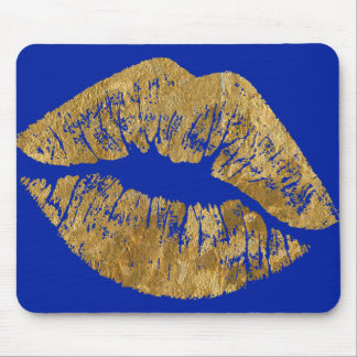 Gold Foil Effect Kiss Mouse Pad