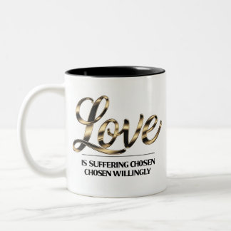 Gold Foil Effect Love Quote Coffee Mug | Inspirati