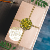 Gold Foil Effect Typography Merry Christmas