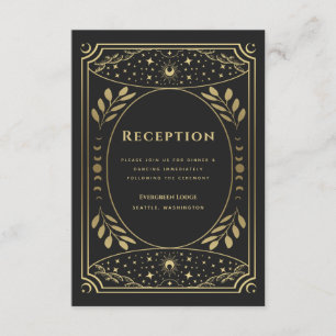 Gold Foil Elegant Tarot Reception Enclosure Card
