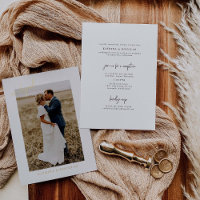 Gold Foil Elopement Wedding Announcement Photo