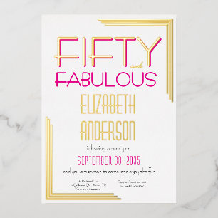 Gold Foil Fifty and Fabulous 50th Birthday Party