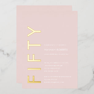 Gold Foil Fifty and Fabulous 50th Birthday Party