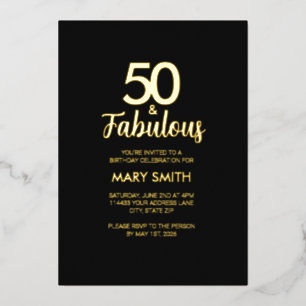 Gold Foil Fifty and Fabulous 50th Birthday Party