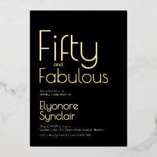 Gold Foil Fifty and Fabulous 50th Birthday Party