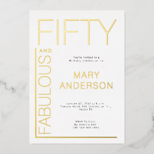 Gold Foil Fifty and Fabulous 50th Birthday Party